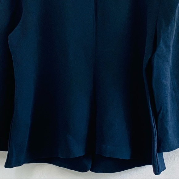 Oska Jacks Hope Wool Crepe Coat Womens IV XL 2XL Blue Blazer Jacket Asymmetrical - Picture 12 of 14